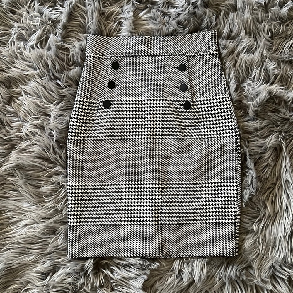 Plaid pattern Pencil skirt